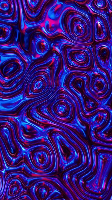 Abstract Iridescent Liquid Waves Seamless Loop Background Video stock 334208254
