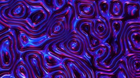 Abstract Iridescent Liquid Waves Seamless Loop Background Video stock 334227356