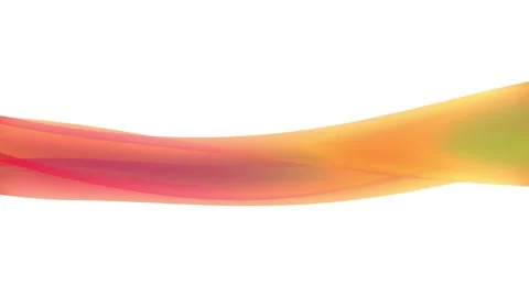 Abstract Iridescent Orange Translucent Flowing Wave Shape 3D Animation Loop Stock Footage 337483641