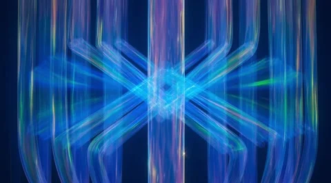 Abstract iridescent vertical glowing light lines background Stock Footage 331450244