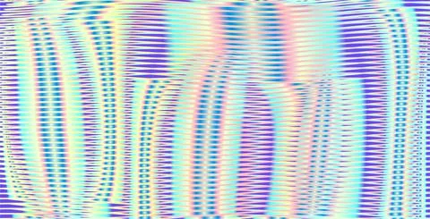 Abstract iridescent wavy background with smooth lines and moir effect. Stock Illustration
