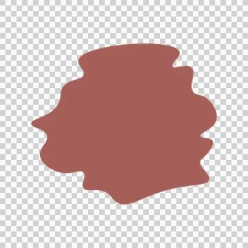 Abstract Irregular Black Ink Blot shape minimalist mark blob Stock Illustration