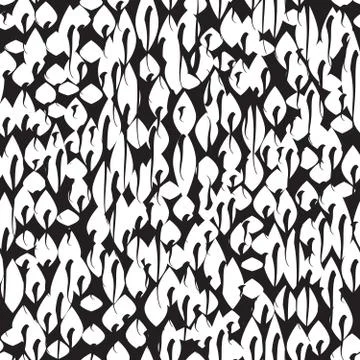 Abstract irregular blot seamless pattern. Spotted black and whit イラスト素材