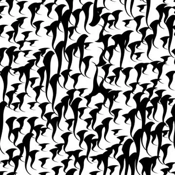 Abstract irregular blot seamless pattern. Spotted black and whit イラスト素材