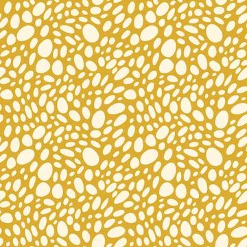 Abstract irregular brush spots, abstract wild animal skin print, seamless vec Stock Illustration