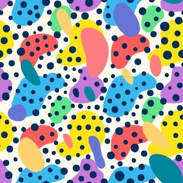 Abstract irregular brush spots, abstract wild animal skin print, seamless vec 스톡 일러스트
