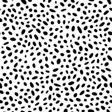 Abstract irregular brush spots, wild animal skin print, seamless vector pat.. Illustrazione stock
