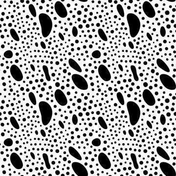 Abstract irregular brush spots, wild animal skin print, seamless vector pat.. 스톡 일러스트