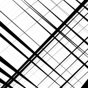 Abstract, irregular lines pattern, background. Monochrome geometric art. Stock Illustration