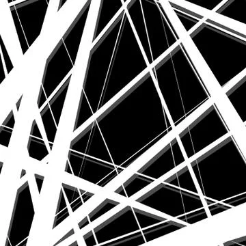 Abstract, irregular lines pattern, background. Monochrome geometric art. Stock Illustration