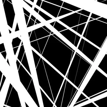 Abstract, irregular lines pattern, background. Monochrome geometric art. イラスト素材