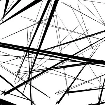 Abstract, irregular lines pattern, background. Monochrome geometric art. 스톡 일러스트