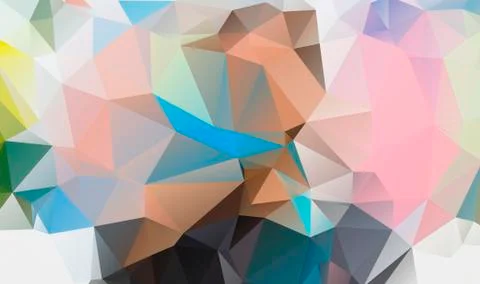 Abstract irregular polygon background with a triangle pattern in full multi c Stock Illustration
