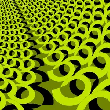 Abstract irregular round pattern lemon lime green black olive green Stock Illustration