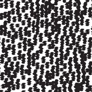 Abstract irregular striped line seamless pattern. Black and whit Stock Illustration