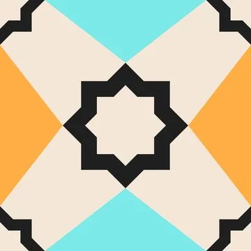 Abstract islamic pattern with hexagonal and pastel color イラスト素材