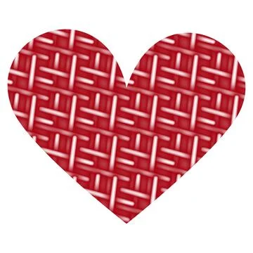 Abstract isolated background texture in heart shape with interweaving of neon Stock Illustration