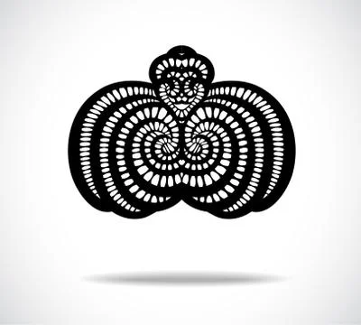 Abstract isolated black shape. Stock Illustration