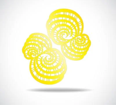 Abstract isolated black shape. Stock Illustration