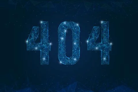 Abstract isolated blue image of Concept 404 Error Page or File not found for web Stock Illustration