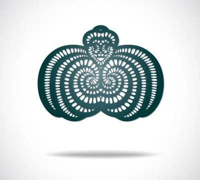 Abstract isolated blue shape Stock Illustration