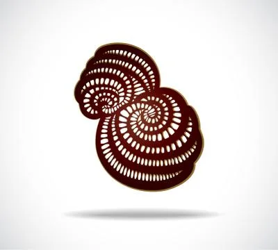 Abstract isolated brown shape. Stock Illustration