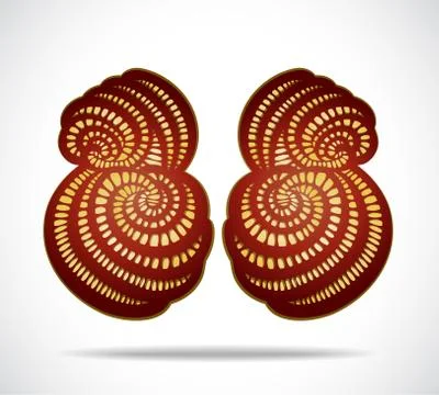 Abstract isolated brown shapes. Stock Illustration
