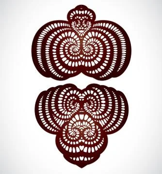 Abstract isolated brown shapes. Stock Illustration