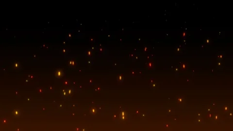 Abstract isolated fire glowing and sparkling particles isolated on black Stock Footage 115504201