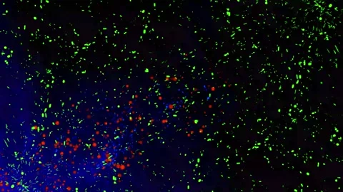 Abstract Isolated Fire Glowing Particles on gradient Background. vd 887 (15) Stock Footage 237144706