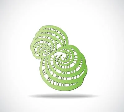 Abstract isolated green shape. Stock Illustration