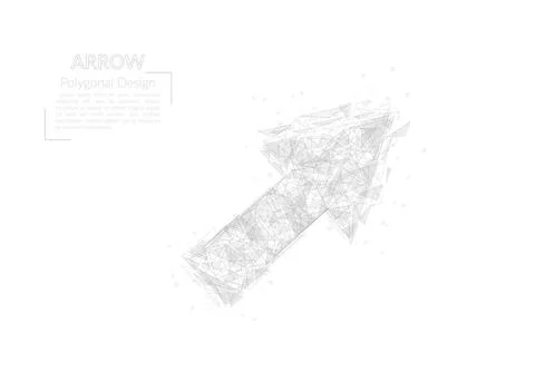 Abstract isolated image of arrow. Polygonal illustration looks like stars in the Stock Illustration
