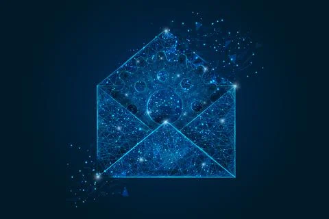 Abstract isolated image of a letter, mail or message interaction, business Stock Illustration