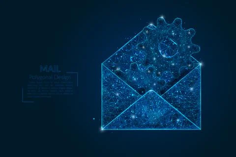 Abstract isolated image of a letter, mail or message interaction, business Stock Illustration