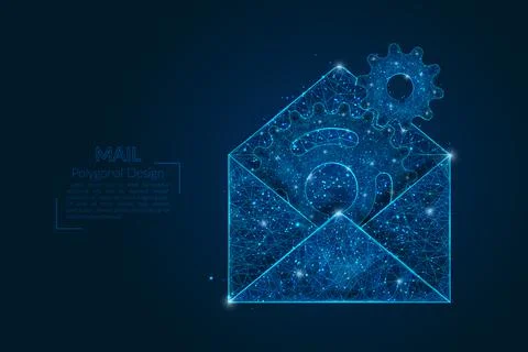 Abstract isolated image of a letter, mail or message interaction, business Stock Illustration