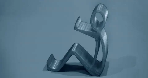 Abstract isolated object of a green color printed on a 3d printer Stock Footage 152267442
