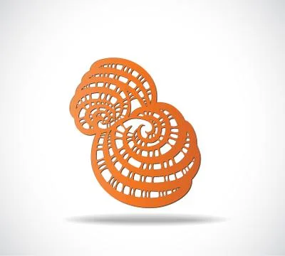 Abstract isolated orange shape. Stock Illustration