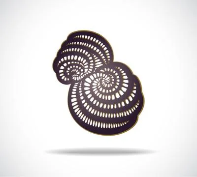 Abstract isolated violet shape. Stock Illustration