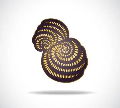 Abstract isolated violet shape. Stock Illustration