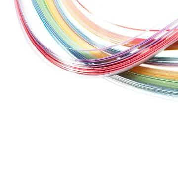 Abstract isolated waves border background Stock Illustration