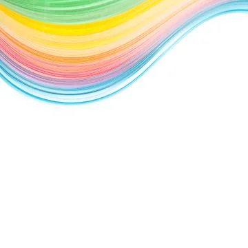 Abstract isolated waves border background Stock Illustration
