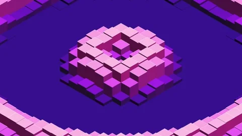 Abstract isometric 3D constellation animation, glowing starlight nodes loop Stockbeeldmateriaal 344937999