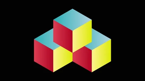Abstract isometric 3d cube . brick logo motion 4k animation Stock Footage 59946558