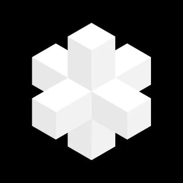 Abstract isometric 3d object. Vector illustration. Stock Illustration