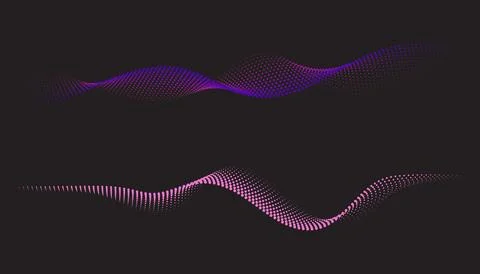 Abstract isometric 3d particle line graph Stock Illustration
