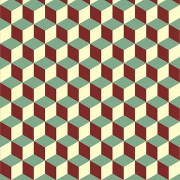 Abstract isometric colorful cube pattern background Stock Illustration