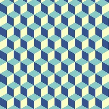 Abstract isometric cube pattern background Stock Illustration