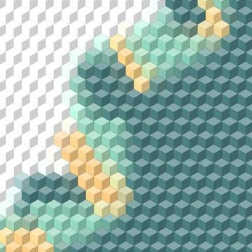 Abstract isometric cube pattern for background or wallpaper Illustrazione stock