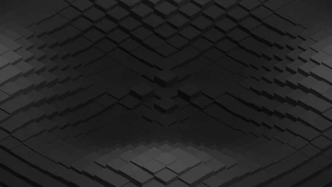 Abstract isometric dark abyssal bloom animation, glowing geometric flower loop Stock Footage 344937992