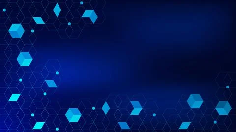 Abstract isometric digital blocks for blockchain 스톡 일러스트